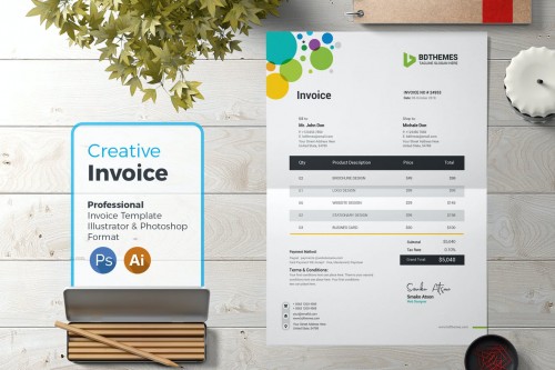 Invoice mockup